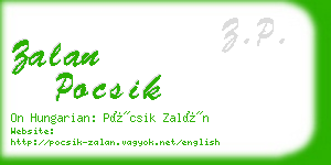 zalan pocsik business card